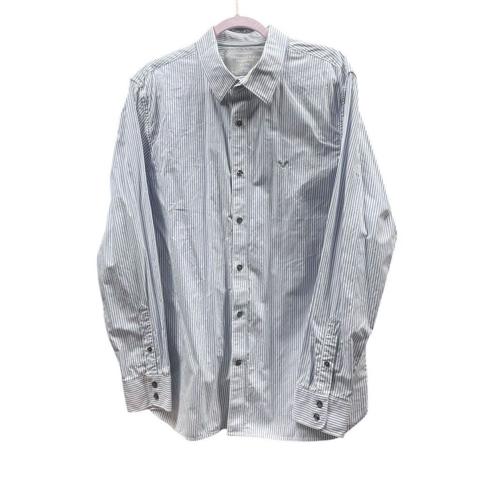 American Eagle‎ Outfitters Vintage Fit Shirt Extra Large Blue White Striped